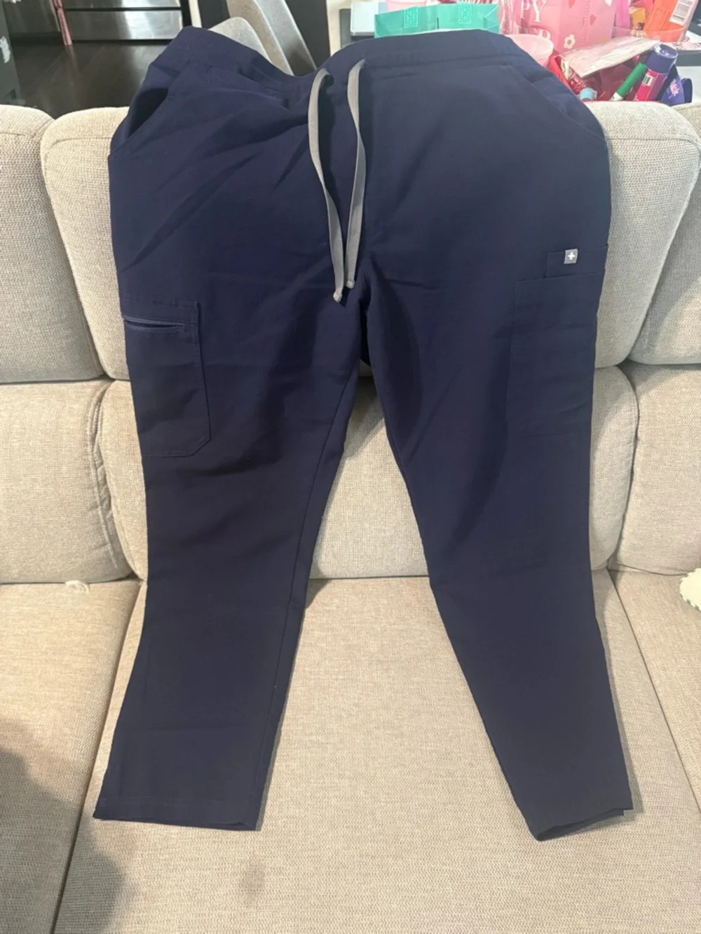 Figs Women's Scrub Set in Navy Blue - Picture 2 of 3